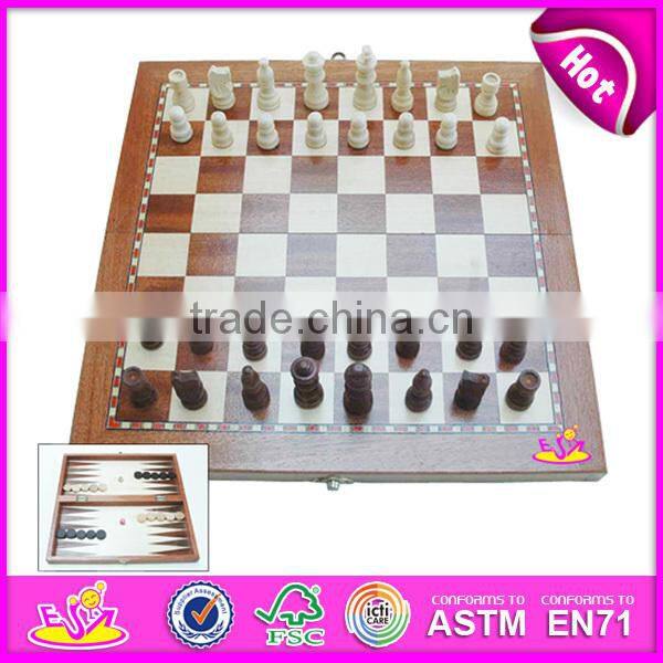 2015 kids game set toy chess for kids,wooden toy chess set for children,funny educational wooden chess set toy W11A006