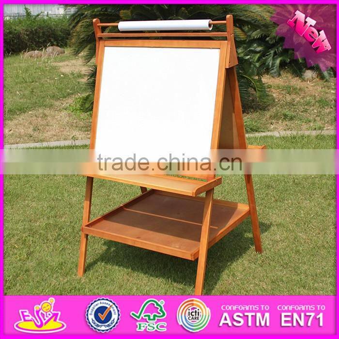 2016 new design multi-function children wooden chalkboard easel for sale W12B104