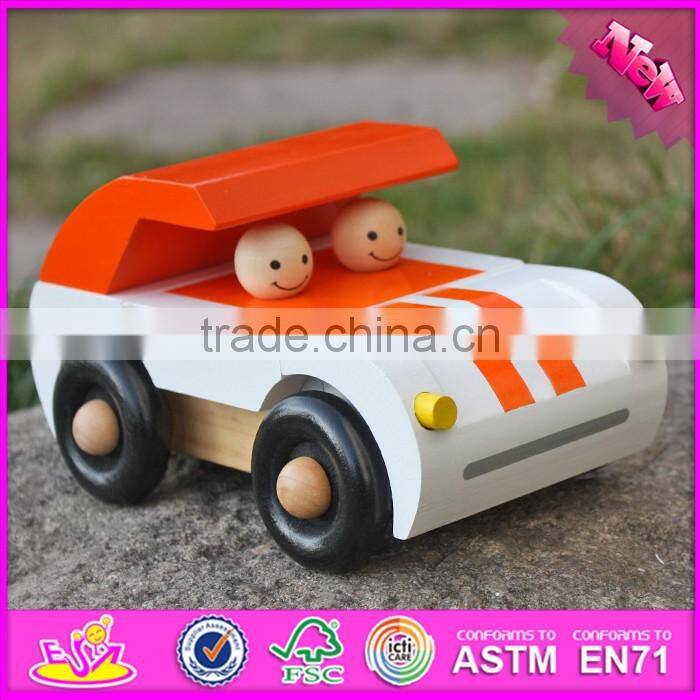 2016 new design kids funny wooden toy cars for boys W04A325