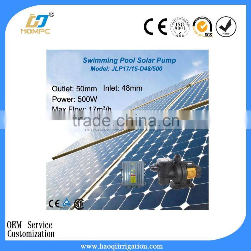 DC 48V 500W Swimming Pool Pump solar water pump system