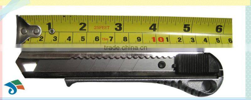 coated steel handle utility knife with blade 18*100mm