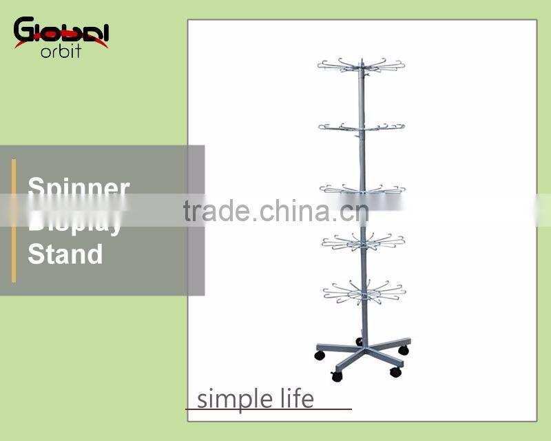 Steel Adjustable Arm Store Fixture Display Stand 4 Way Garment Hanging Rail