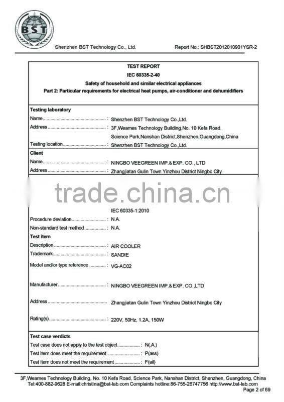Portable Energy-saving Air Cooler with Wheels