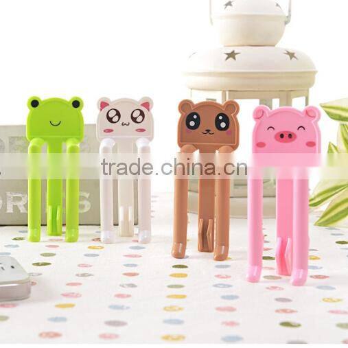 New product of 2015 diy cartoon mini garbadge bag clamp clip plastic clips