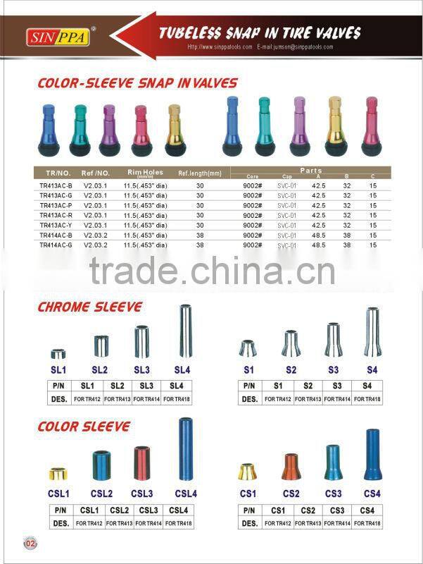 snap-in Tubeless Tire Valve TR438