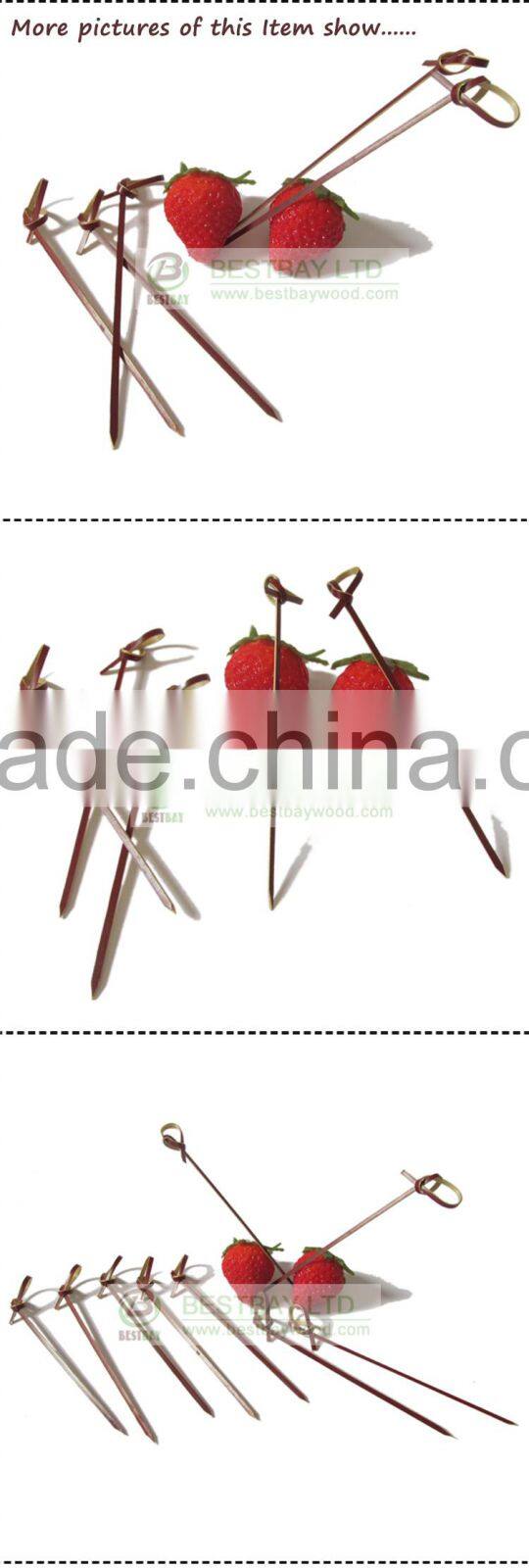 Knotted bamboo fruit sticks, bamboo knot skewer
