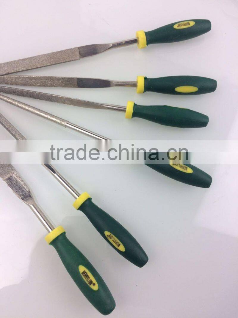 Cheap price 6pcs diamond mixed style file set 5*180mm for sale