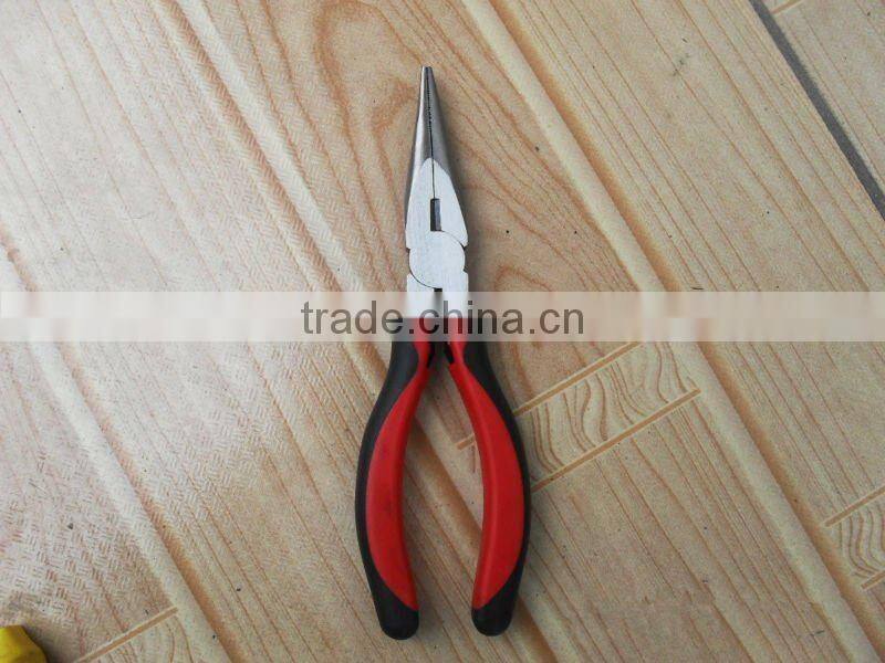 YF416 American style double color handle combination plier with fine polished