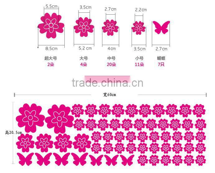 Collocation photo wall PVC can remove fiowers wall stickers,DIY Ornamental For Home Decor Walls With Photo Frames