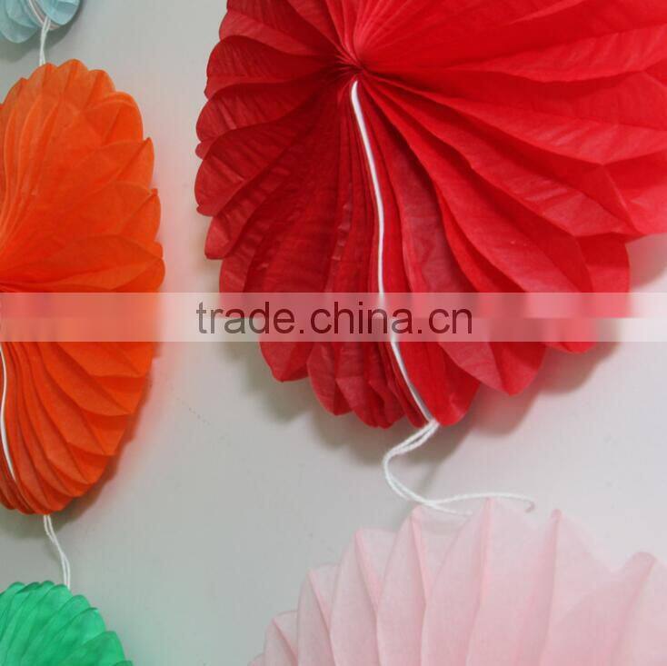 Wholesale hanging decor Decorative paper honeycomb fan