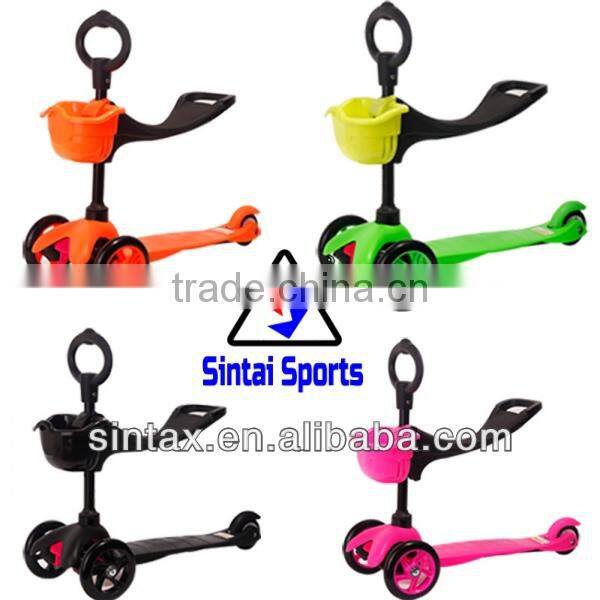 Kids 3 in 1 Multi-functional Lean to steer Kick Mini Scooter with Flashing Wheels