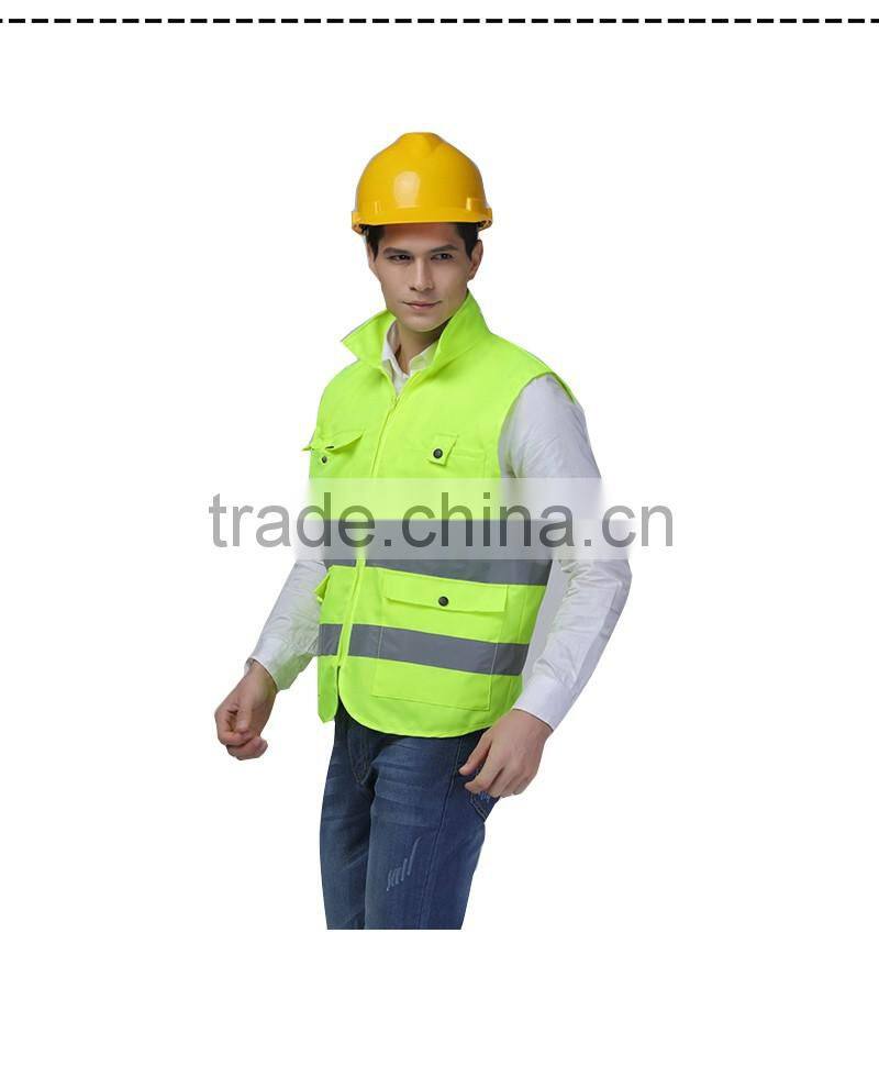High Visibility Fluorescent Yellow Polyester Tank Top