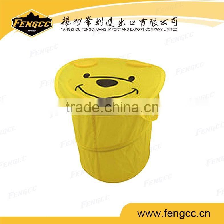 2016 hot sale promotion foldable polyester tiger animal toy laundry basket