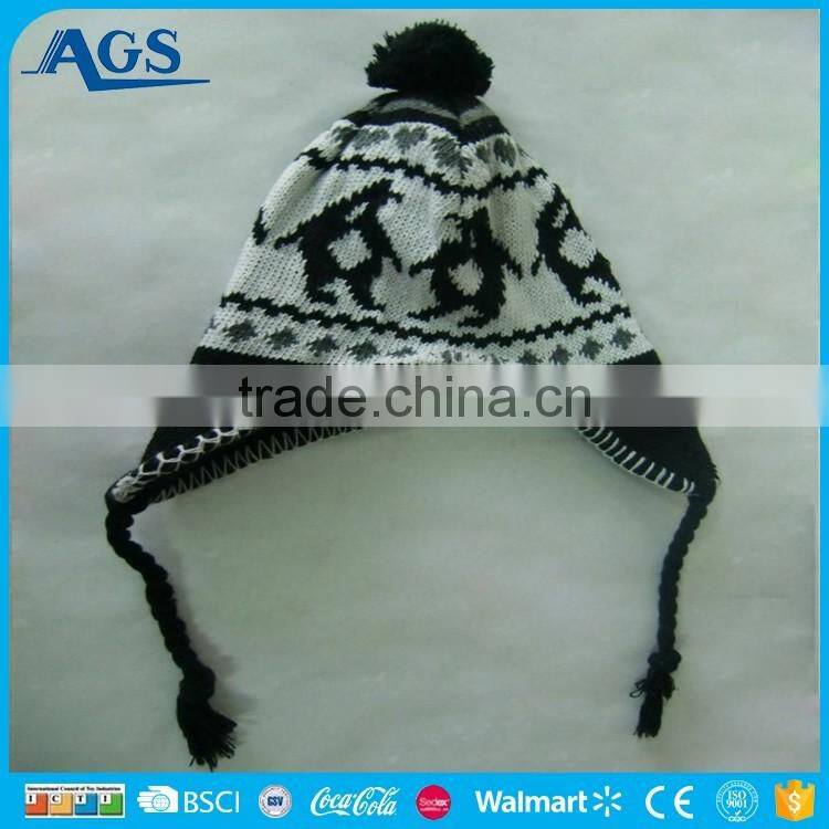 European and American Fashion girls winter beanies knitted hat for kids