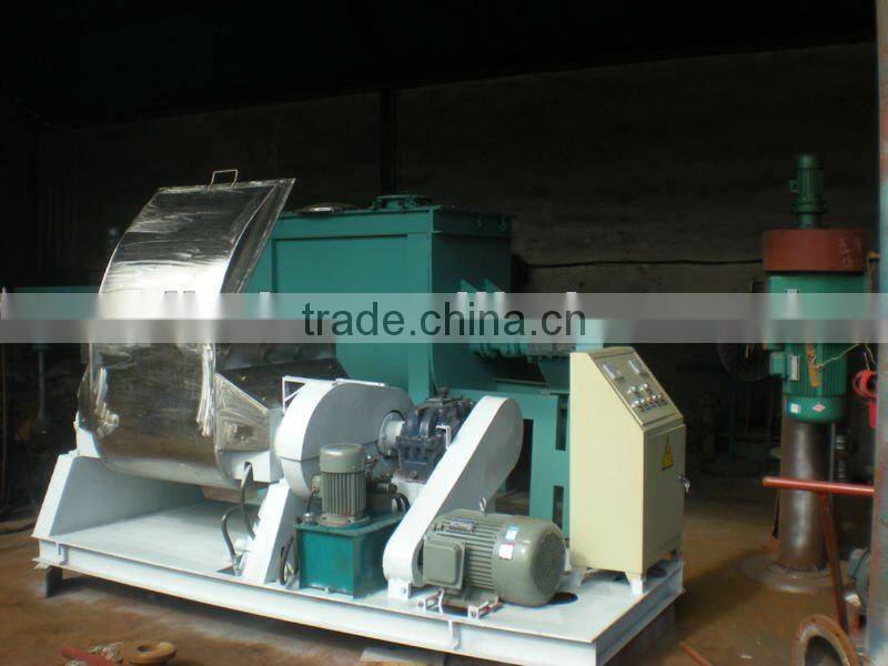 high quality vacuum sigma mixer(hydraulic tilt and screw extruding)