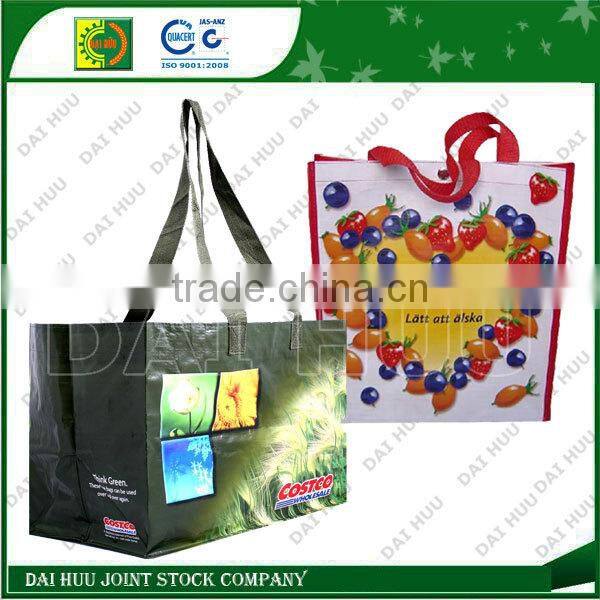 Various design grocery PP woven bag for shopping
