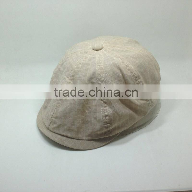 Common Fabric Beret With Checked Style Unisex Beret Cap