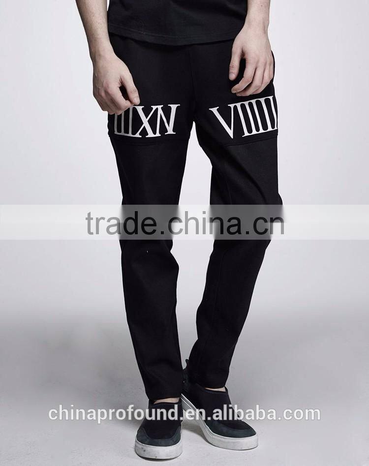Custom latest design casual sweat pants cotton mens sports sweatpants with printing logo