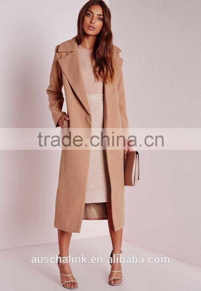 OEM service best selling lady oversized camel winter coat