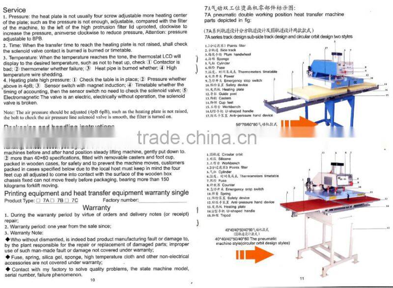 Automatic pneumatic rhinestone heat press machine for t shirt 60*80cm
