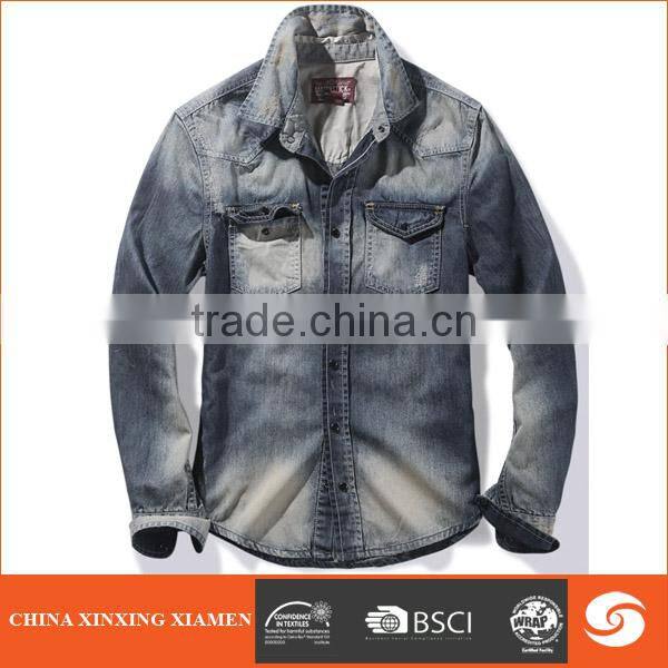Hot sale Heavy Duty Cotton Jeans Shirt for Men