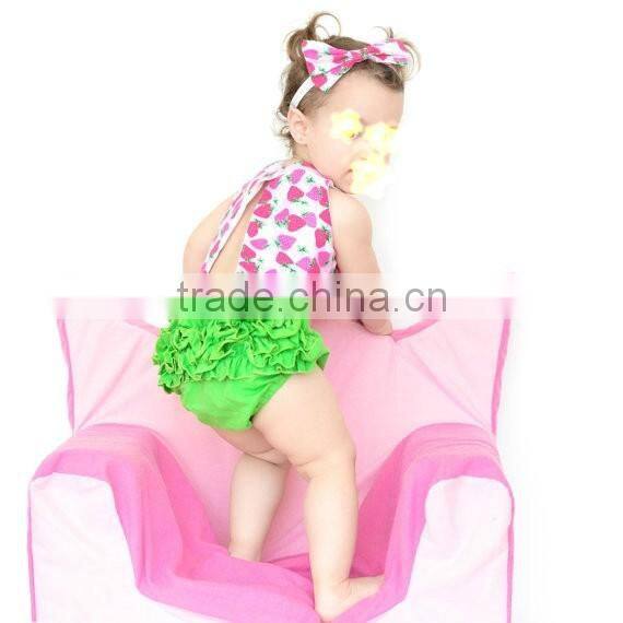 Baby girl cotton bloomers ruffles diaper cover multicolor options wholesale China factory