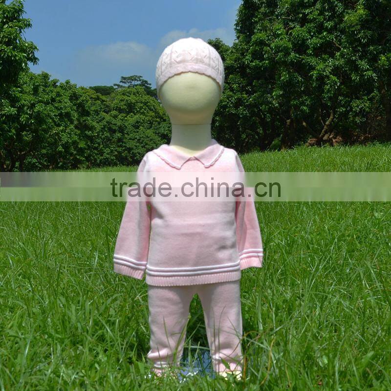 Knitted Kids Turn Down Collor Pullover Sweater