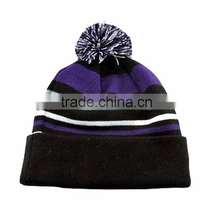 New Custom Style Men's Winter Knit Hat/Pom Pom Knitted Hat