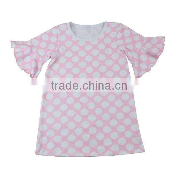 Girl Pink t-shirt 2017 Summer baby boutique tank top for kids