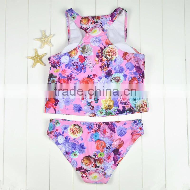 Polyester Bikini different size for choice & padded blue girls swimwear 59377