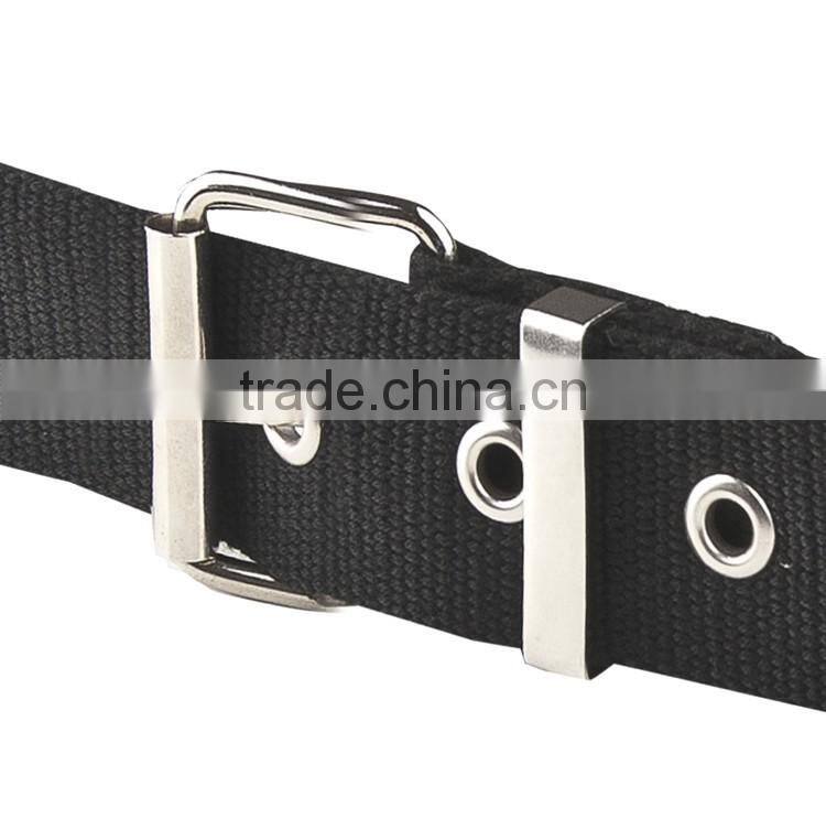 Custom woven canvas classical Round hole men webbing belt