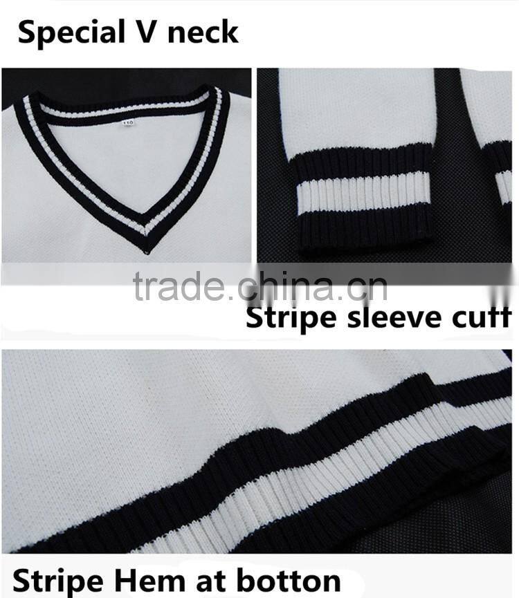 100% cotton knitted school uniform /sweater , best sweater designs for kids