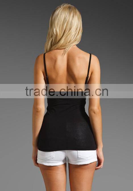 layers gym cami in black