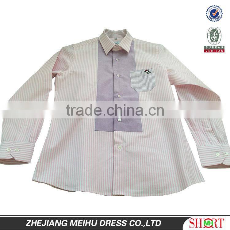 2016 New Design Custom Embroidered casual shirt for kid , boy shirt