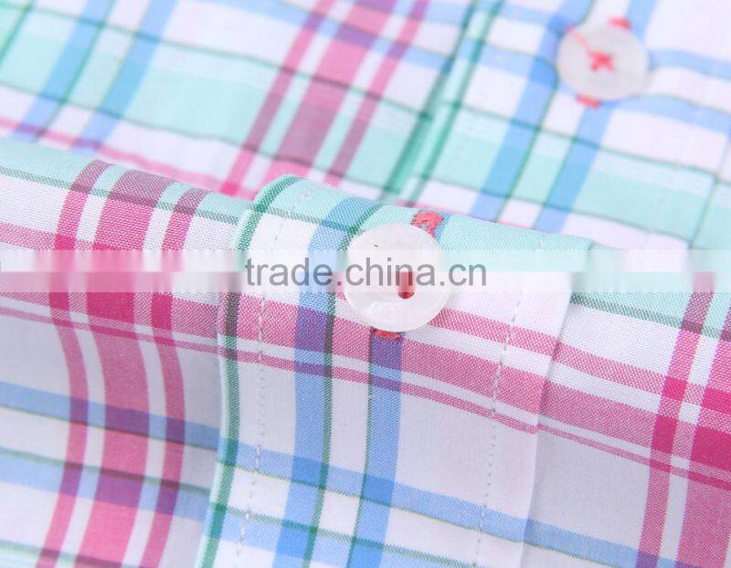 2017 latest men's plaid casual long sleeve shirt