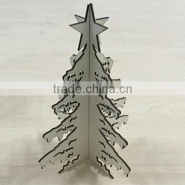 New Arrival DIY 3D Wood Tree Decoration Laser Cut Craft