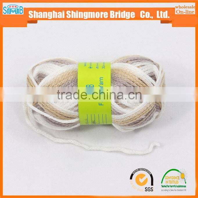 China textile knitting yarn wholesale factory price 100% acrylic 1/0.8Nm hollow tape yarn for hand knitting with low price