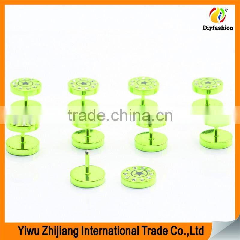 Custom New Products 2016 Stainless Steel Fake Tunnel Ear Plugs Body Jewelry Pierceing In China