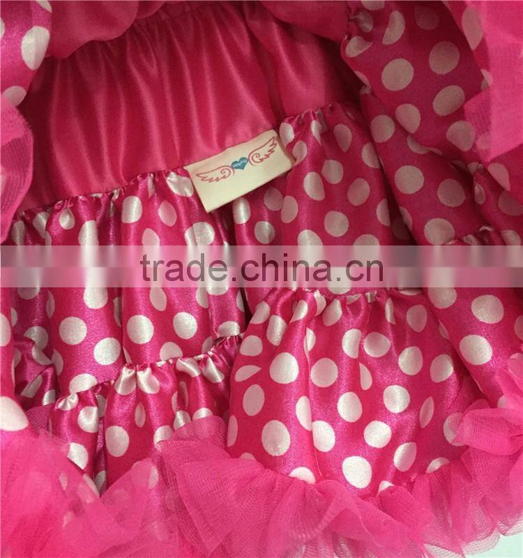 MOQ 1PCS satin hot pink dot tutus