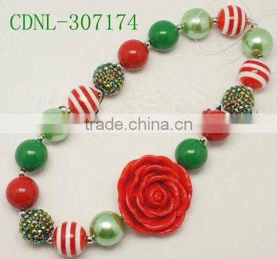 2014 X' mas Bubblegum Bead Necklace