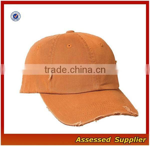 Hot fashion ripped dad hat custom blank cotton dad hat cool casual baseball cap for wholesale