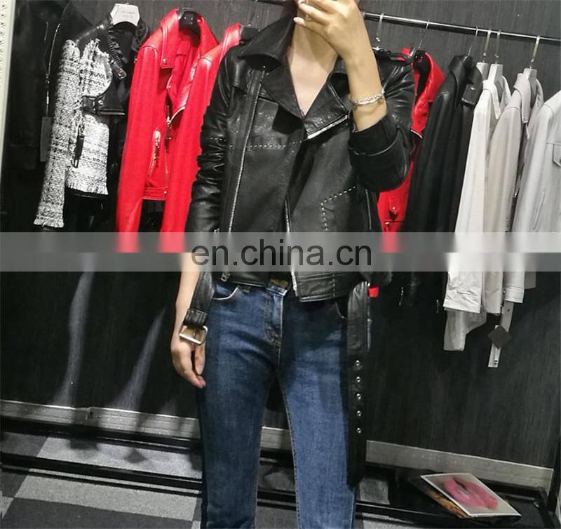 Italian Soft Jacket Genuine Lambskin Leather Slim Leather Jacket Woman Color