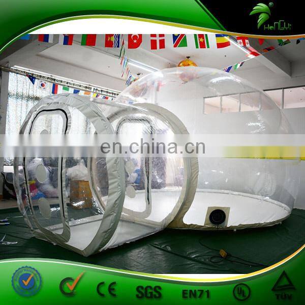 Outdoor Clear Inflatable Bubble Tent / PVC Camping Transparent Tent / Inflatable Lawn Bubble Lodge Tent For Sale