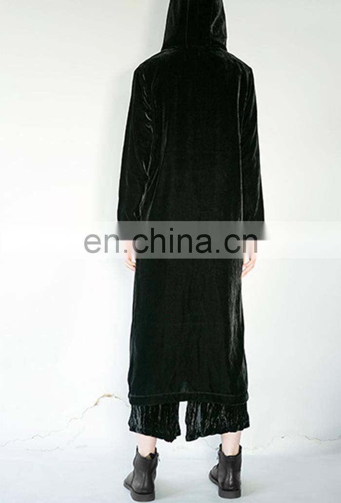New Arrival Style Customized Long Women Winter Hoodie Velvet Coats