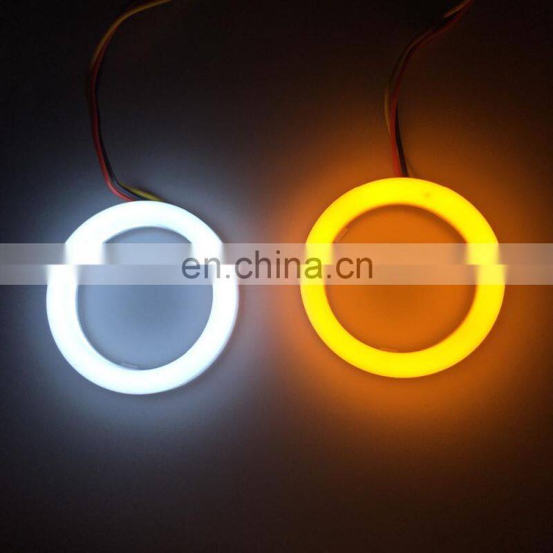 dual color cotton light LED halo ring angel eyes white amber