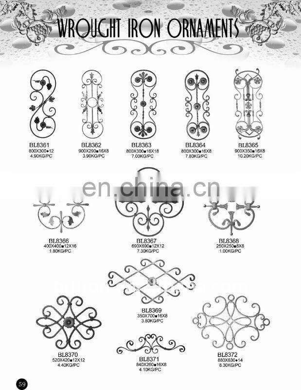 Decorative wrought iron parts for stair railing,fence,gate