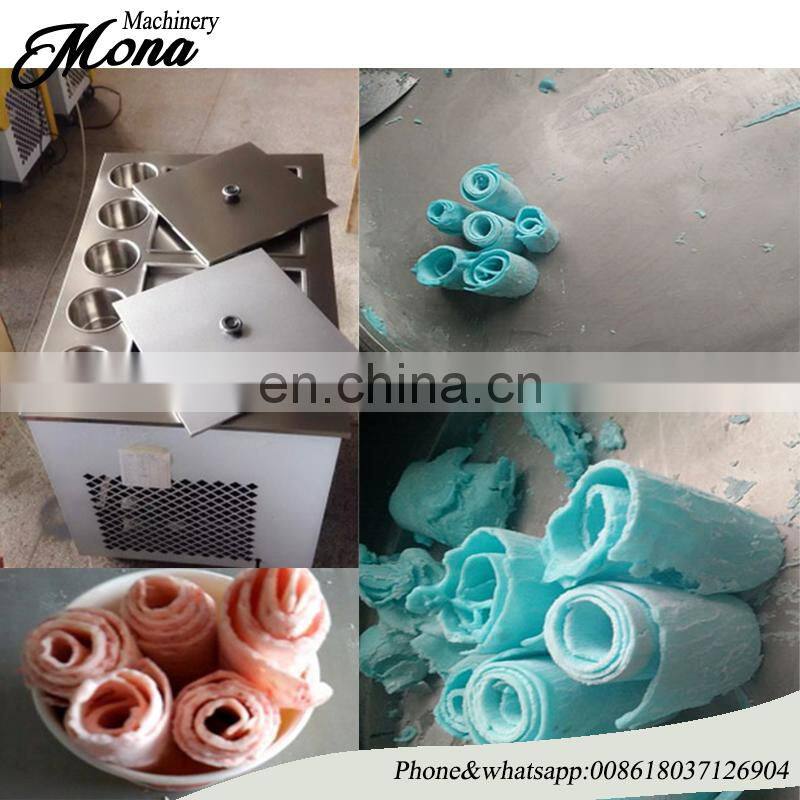 mona factory pan fried ice cream rolls machine|ice cream cold plate for ice cream roll making |ice cream roll maker