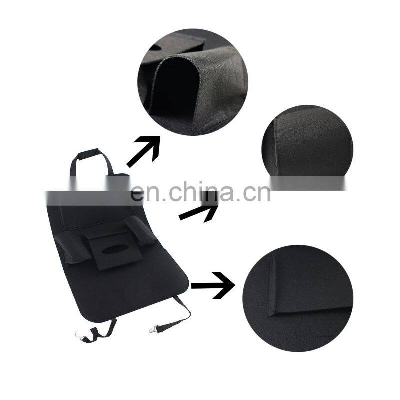 black color felt car seat back organizer