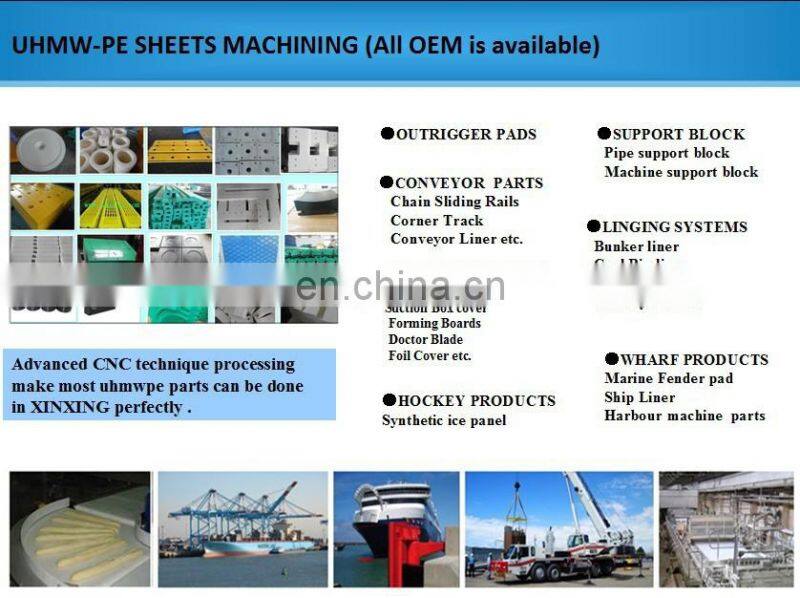 UHMWPE blocks for machine parts
