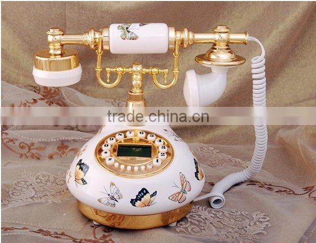 porcelain antique telephone with cid display